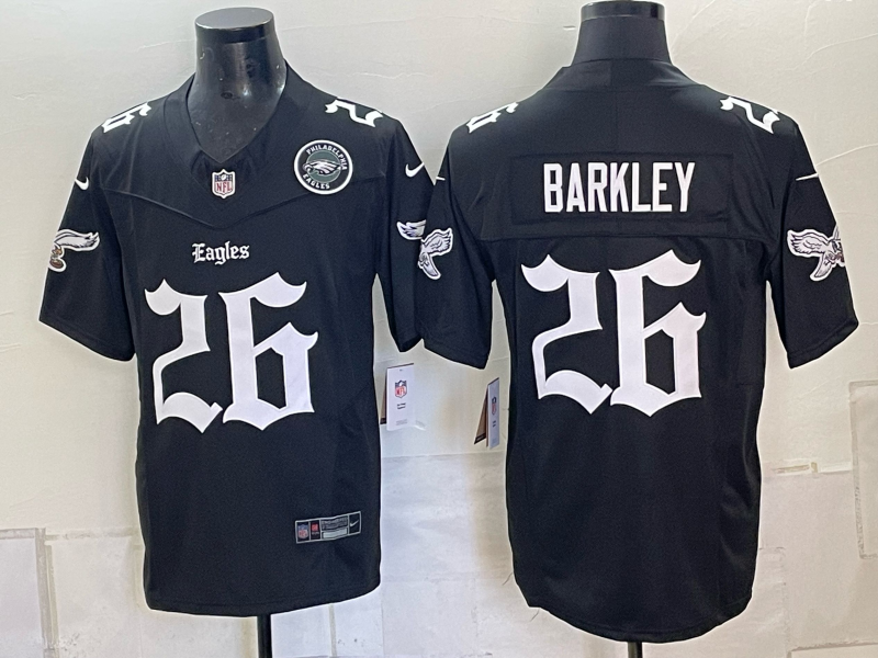 Men 2026 Philadelphia Eagles #26 Barkley black Nike Limited NFL Jersey 102304